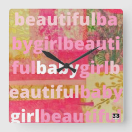 Snygg Flicka Collection Fyrkantig Klocka