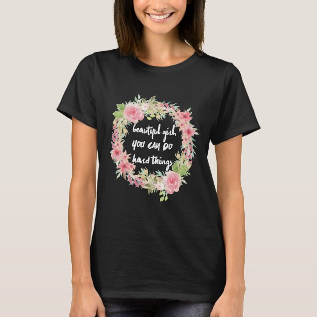 Snygg flicka du kan göra Sak Black Shirt T-shirt (Framsida)