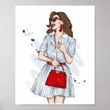 Snygg flicka i snyggt kläder med mode acc