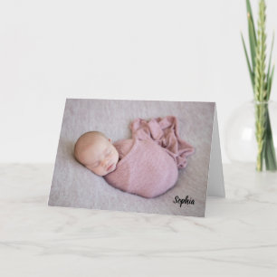 Snygg Flicka-pojke Foto Newborn-meddelande Kort