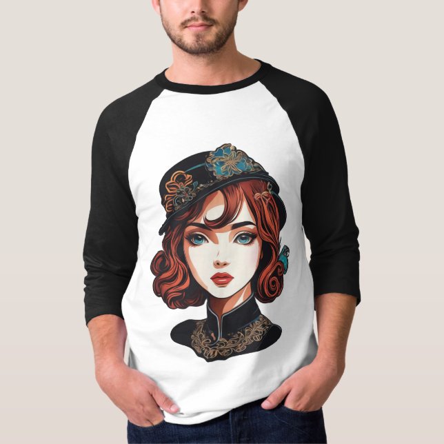 Snygg flicka t shirt (Framsida)