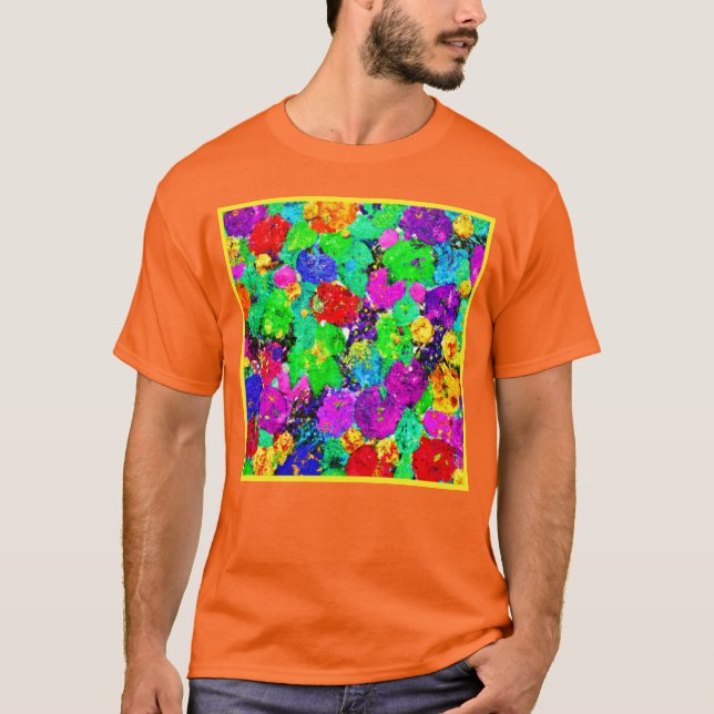 Snygg Flower-design. Köp nu T Shirt (Framsida)