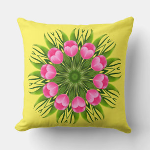 Snygg Flower Mandala Design Kudde