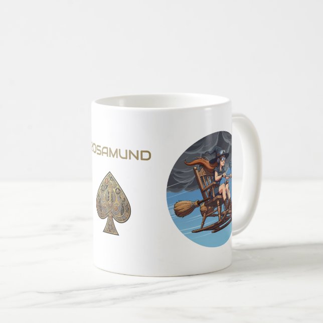 Snygg flygande häxa pilot kaffemugg (Framsida höger)