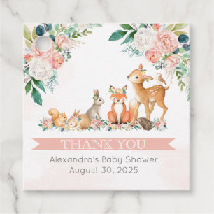 Snygg Forest Woodland Animals Baby Shower Gåvor Etiketter
