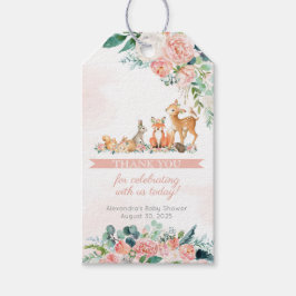 Snygg Forest Woodland Animals Baby Shower Presentetikett