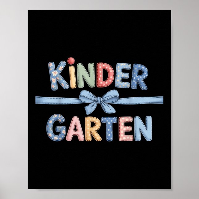 Snygg förskollärarlag båge tillbaka till skolan poster (Framsidan)