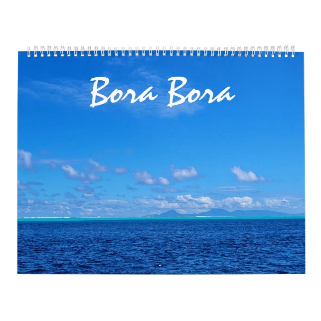 Snygg foto av Bora Bora Landcape Kalender (Omslag)
