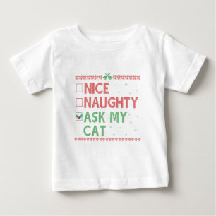 Snygg, fråga min Cat Funny jultomte T Shirt
