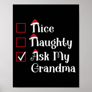 Snygg, fråga min mormor Cute-jul Poster