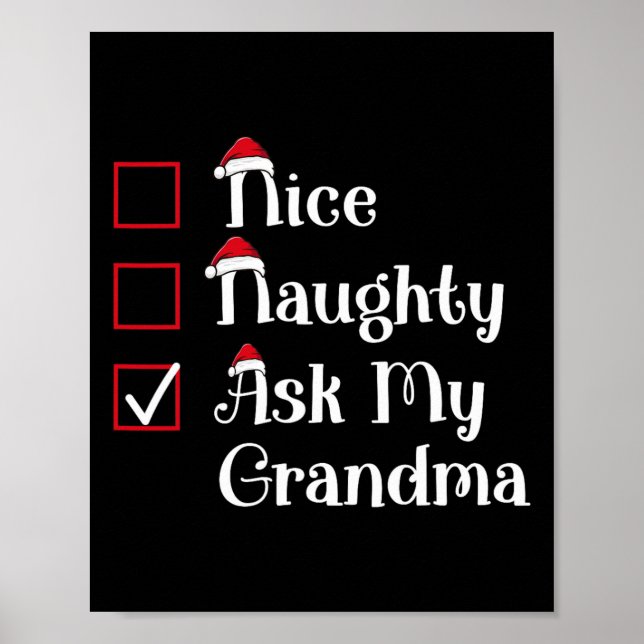 Snygg, fråga min mormor Cute-jul Poster (Framsidan)