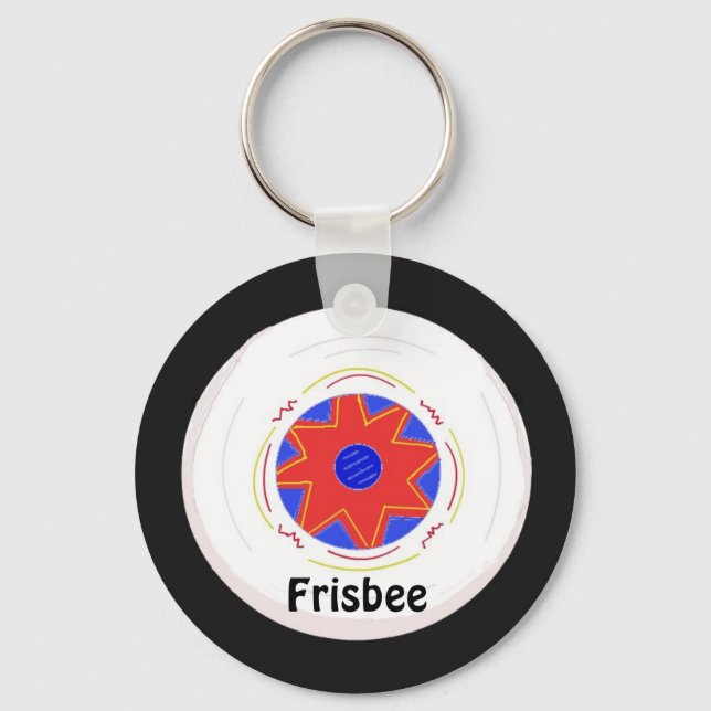 Snygg frisbeedesign nyckelring (Framsida)