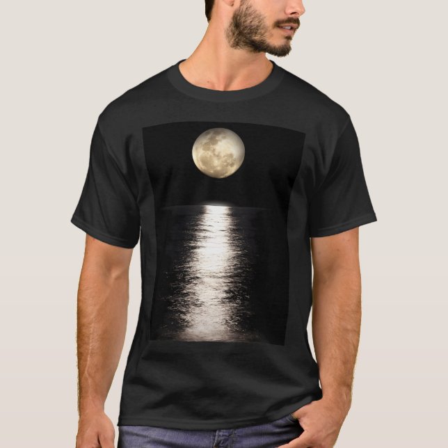 Snygg full Moon Sjö-reflektion - Bestseller T Shirt (Framsida)
