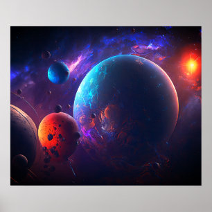 Snygg Galaxy Rymden Cosmic Universe Poster
