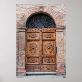 Snygg gammal dörr i Toscana, Italien Poster