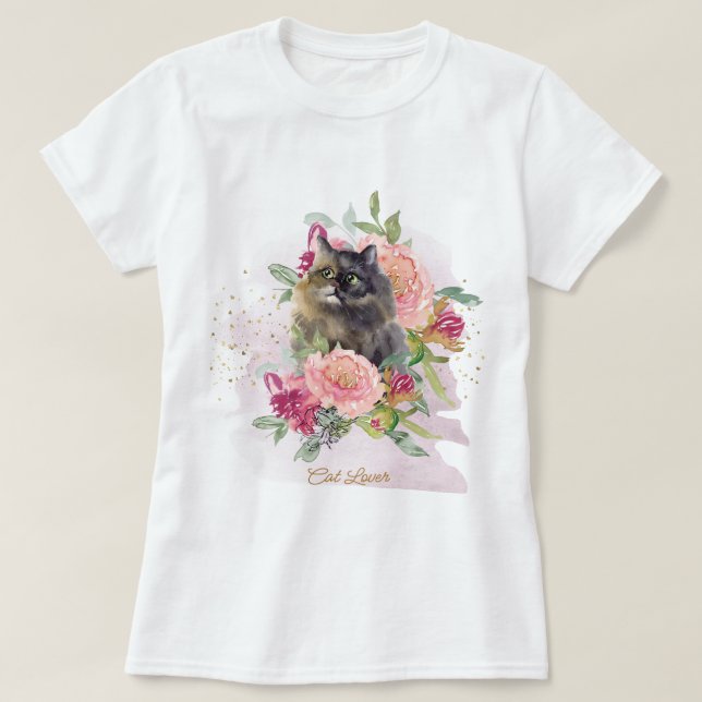 Snygg gåva till hennes persiska Cat Mamma T Shirt (Design framsida)