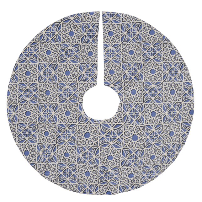 Snygg geometri julgransmatta borstad polyester (Framsidan)