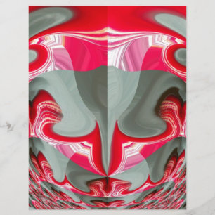 Snygg Geometric Red Ash Grått Motif Art Design
