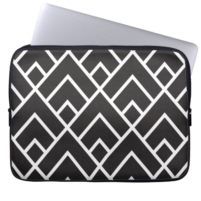 Snygg geometrisk diamantgallerimönster laptop fodral (Framsidan)