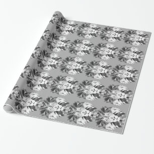 Snygg geometrisk lejonhuvud presentpapper