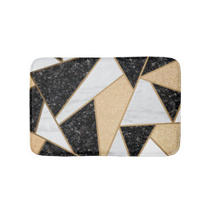 Snygg geometrisk marmor badrumsmatta