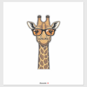 Snygg Giraff Solglasögon Vintage Graverad Tröja De Klistermärken