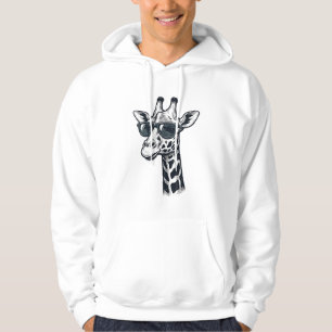 Snygg Giraff Solglasögon Vintage Gravering T-Shirt Hoodie