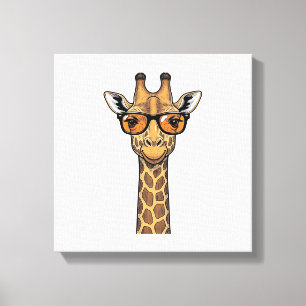 Snygg Giraff Solglasögon Vintage Gravyr Tröja De Canvastryck