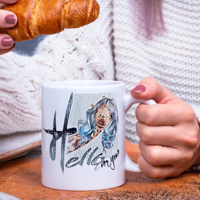 Snygg giraffe roligt Mug Kaffemugg (Skapare uppladdad)