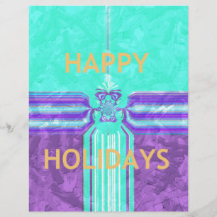 Snygg Glad helg Blue Cyan-vektordesign