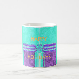 Snygg Glad helg Blue Cyan-vektordesign Kaffemugg