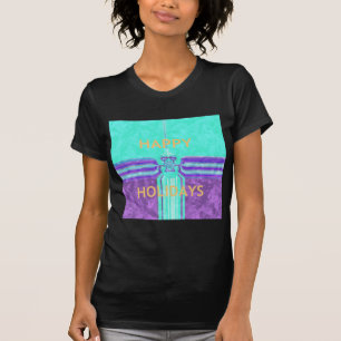 Snygg Glad helg Blue Cyan-vektordesign T-shirt