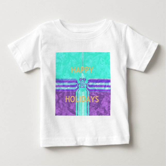 Snygg Glad helg Blue Cyan-vektordesign T Shirt (Framsida)