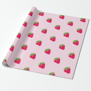 Snygg glitter jordgubbs  rosa presentpapper