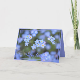 Snygg, glöm inte blommor födelsedag kort