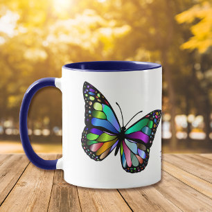 Snygg Glowing Butterfly Art Mugg