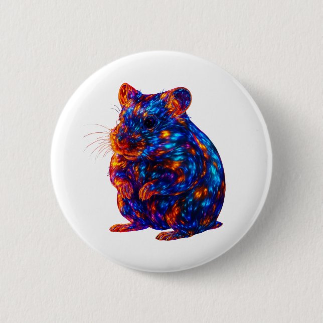 Snygg Glowing Hamster Art Knapp (Framsida)