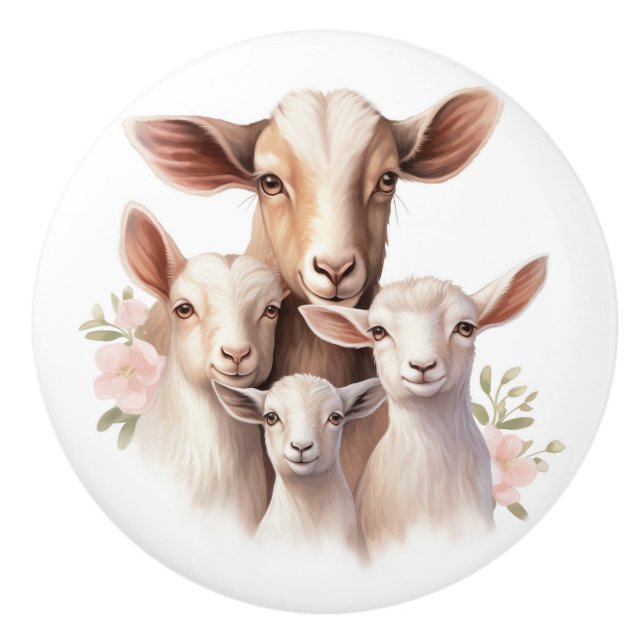Snygg Goat Family Knopp (Framsidan)