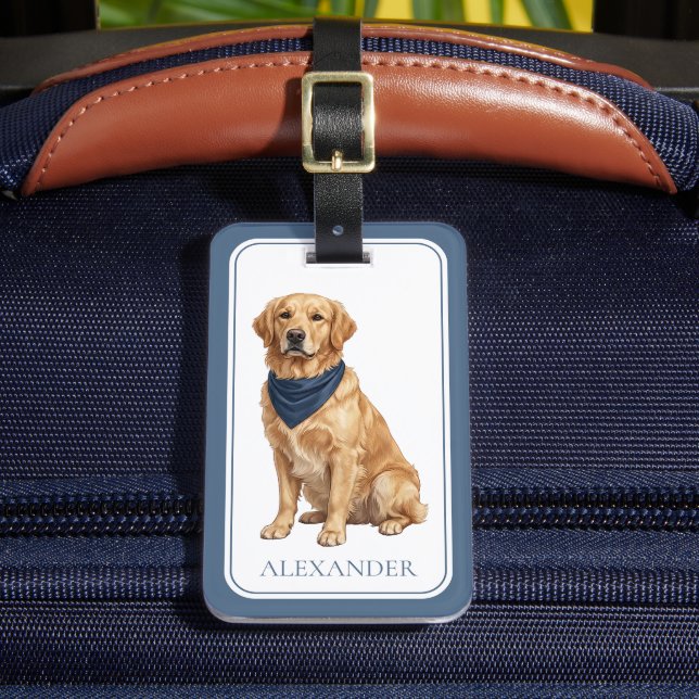 Snygg Golden Retriever Bagagebricka (Framsida Insitu 2)