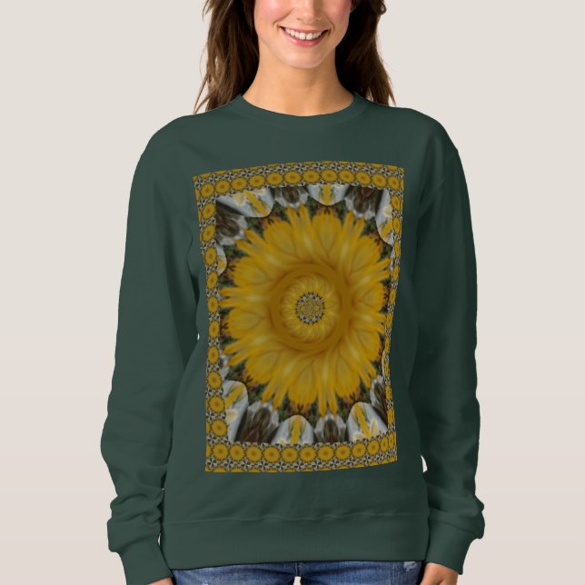 Snygg Golden Sun Flower Bright design T Shirt (Framsida)