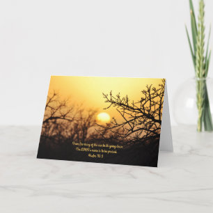 Snygg Golden Sunset Scripture Psalm 113:3 Kort
