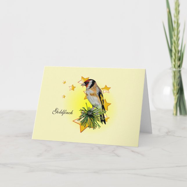 Snygg Goldfinch Teckning är en stjärna Kort (Framsida)