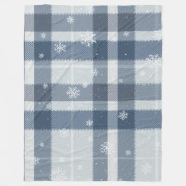 Snygg grå minimalistisk rutig flytblanket fleecefilt