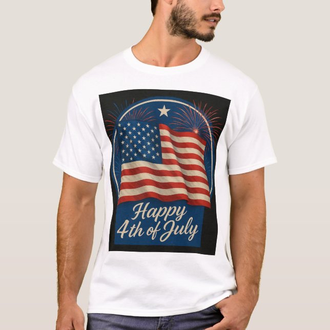 Snygg grafik för Independence day T Shirt (Framsida)