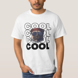 Snygg grafisk t-shirt med pug för hundälskare