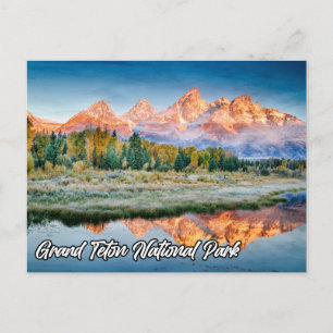 Snygg Grand Teton nationalpark, Wyoming Vykort