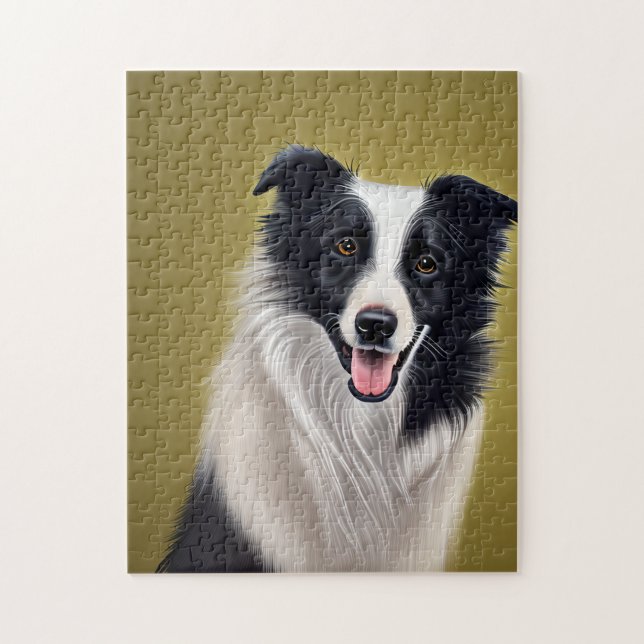 Snygg Gräns Collie Pussel (Vertikal)