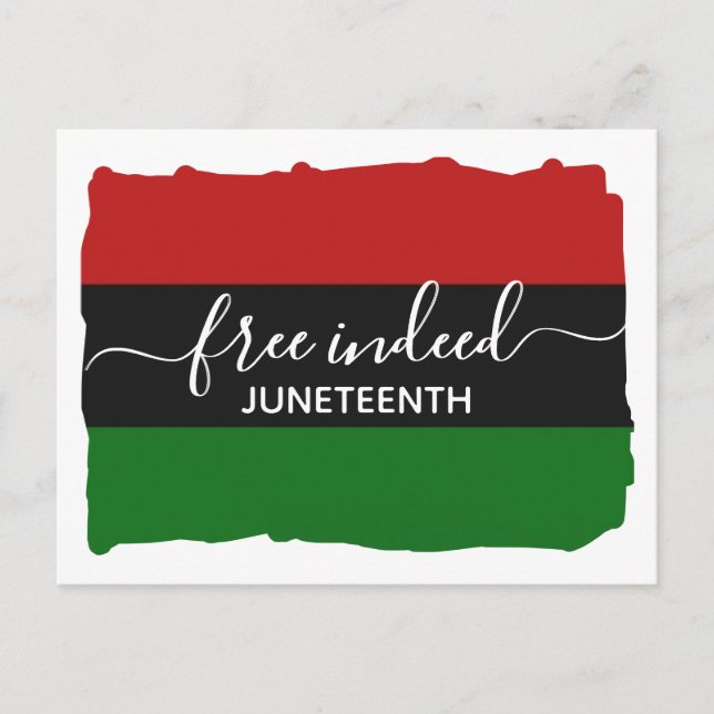 Snygg GRATIS Panafrikansk JUNETEENTH Vykort (Framsida)