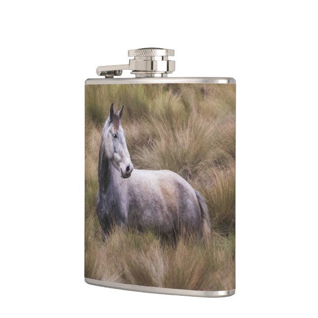 Snygg Grått Färgad Horse Fickplunta (Vänster)