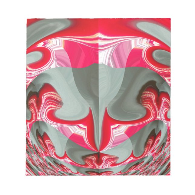 Snygg grått-geometrisk motif ART-design Anteckningsblock (Framsida)